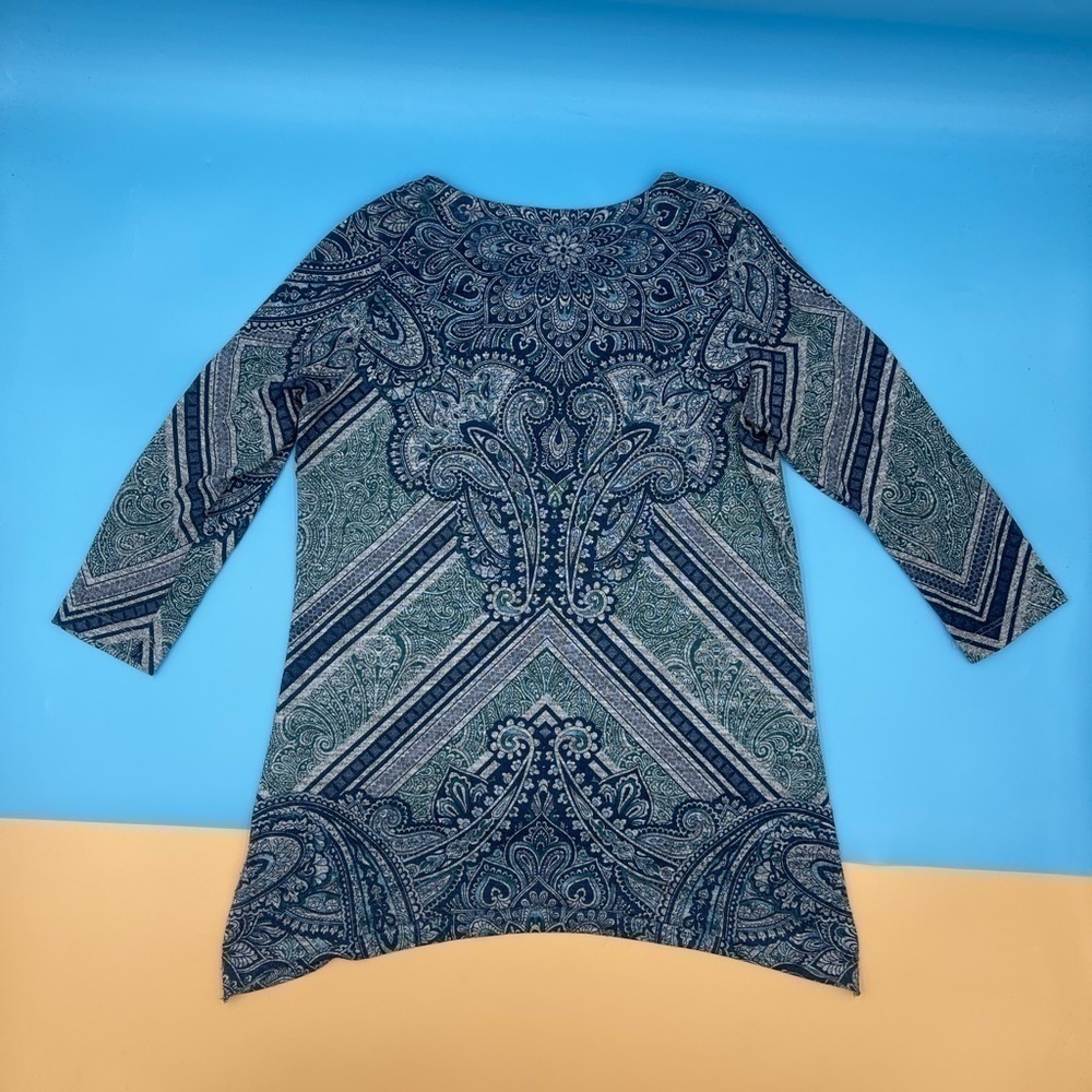 Kim Rogers Cool Print Rhinestones Shirt - Picture 2 of 3